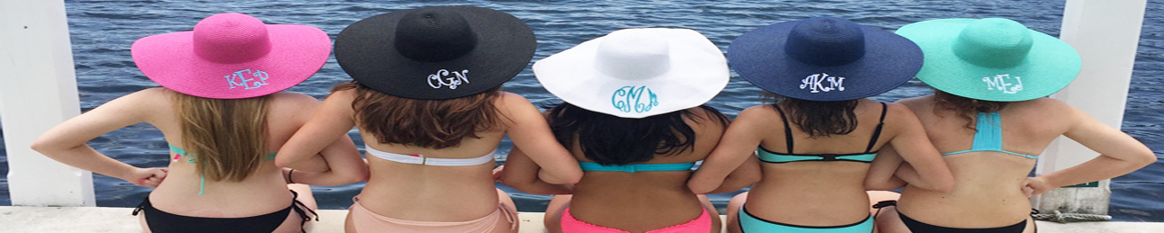 Monogrammed Straw Hat