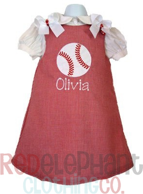 Baseball A-line Dress-dress, a line, personalized, monogrammed, custom, barn, farm, animal