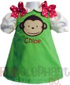 Lime green Mod Monkey Dress