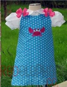 blue dots crab dress