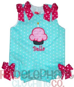 Birthday Cupcake Bubble Romper