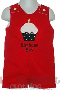 Red Birthday Cupcake Boys Jon Jon