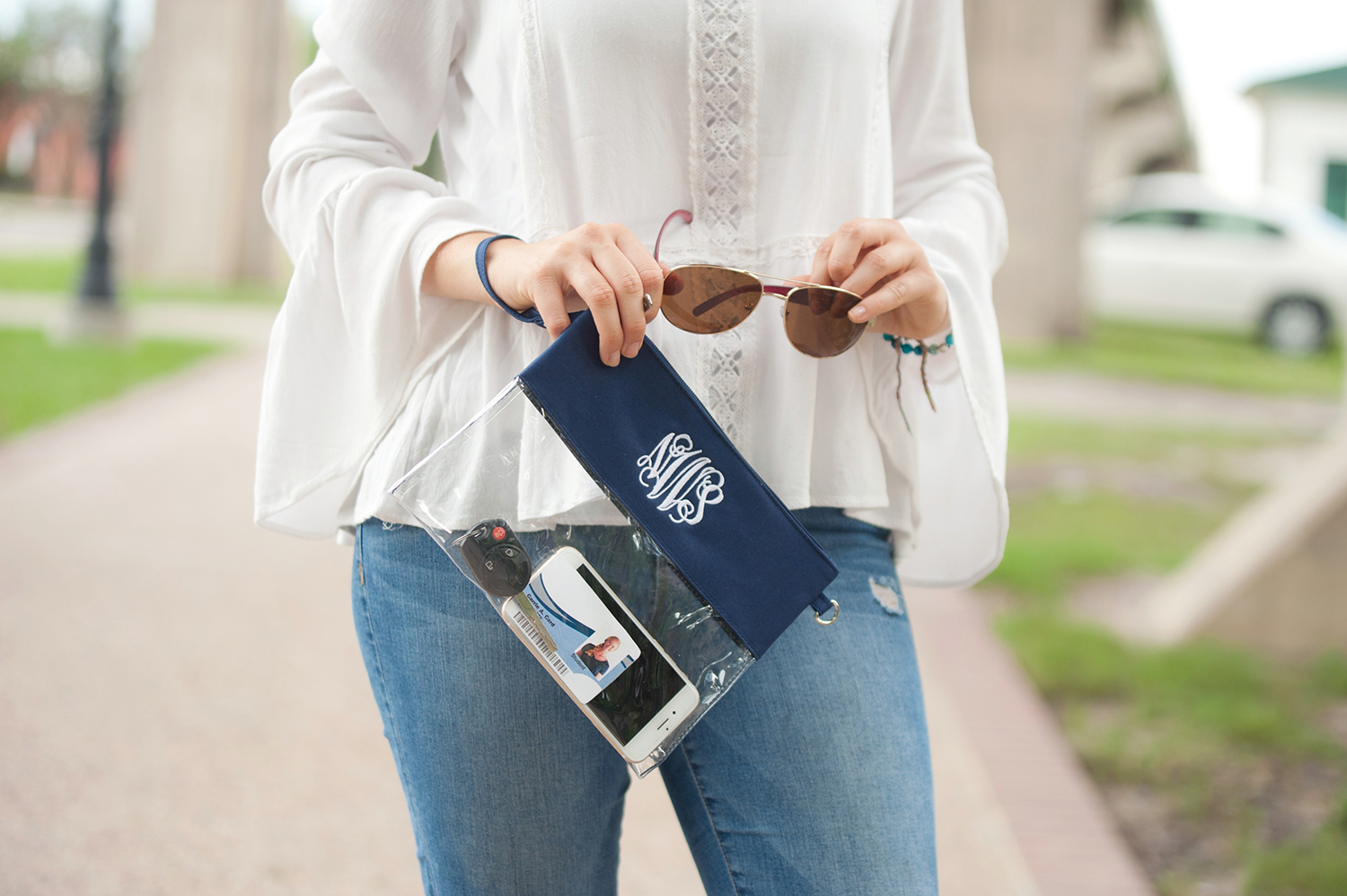 Navy Clear Purse-M735VL-NAVY