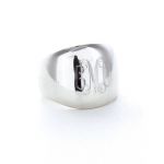 Monogrammed Sterling Silver Ring