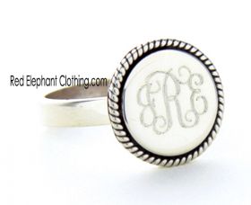 monogrammed engraved ring