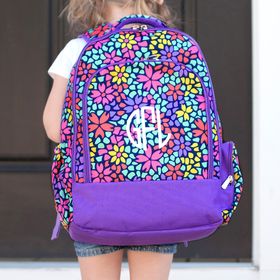 monogrammed bookbags