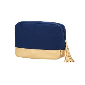 Canvas Cosmetic Bag - Navy