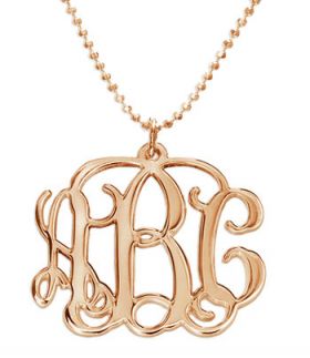 Monogrammed Filigree Pendant