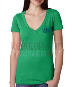 Monogrammed V-Neck Shirt