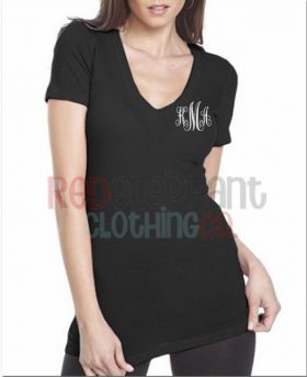 Monogrammed V-Neck Shirt