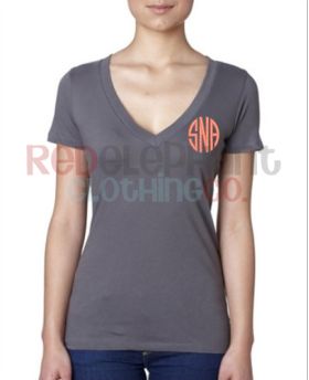Monogrammed V-Neck Shirt