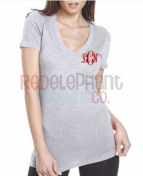 Monogrammed V-Neck Shirt