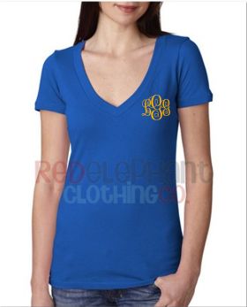 Monogrammed V-Neck Shirt