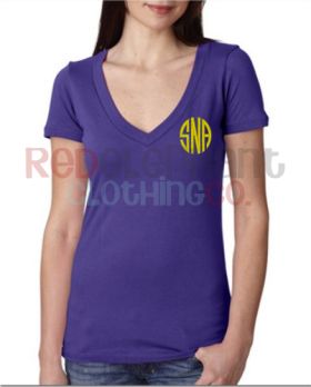 Monogrammed V-Neck Shirt