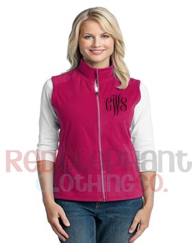 Monogrammed Fleece Vest