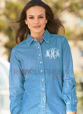 Monogram Chambray Shirt - Light Wash