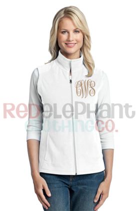 Monogrammed Fleece Vest