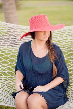 embroidered Beach Hat