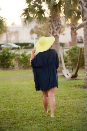 embroidered Beach Hat