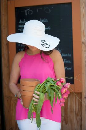 embroidered Beach Hat