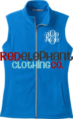 Monogrammed Fleece Vest