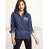 Monogrammed Denim Shirt Dark Wash